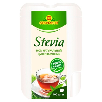 Цукрозамінник Steviasun Stevia 100шт