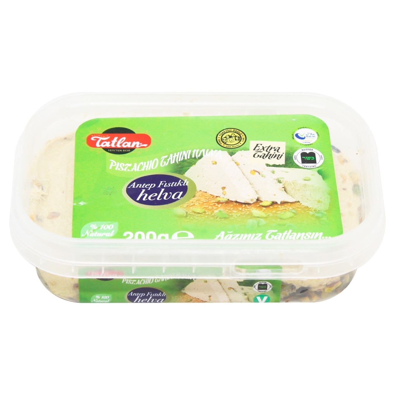 

Халва Tatlan тахинная фисташковая 200г