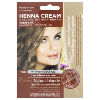 Cream-Henna Fito Kosmetyk Hair Natural Blond 50ml - buy, prices for Auchan - photo 2