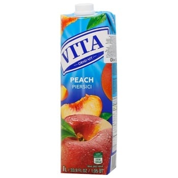 Нектар Vita персиковый 1л - купить, цены на Auchan - фото 1