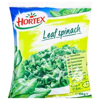 Hortex Spinach Leaves Frozen 450g - buy, prices for NOVUS - photo 1