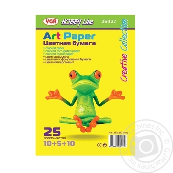 VGR Colored Paper Set А4 25 Sheets - buy, prices for ULTRAMARKET - photo 1