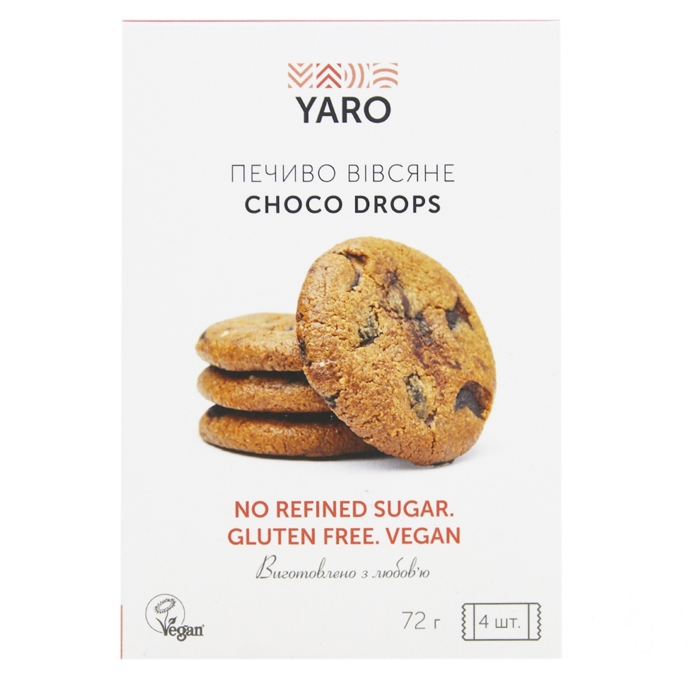 

Печенье овсяное Yaro Choco Drops 4шт 72г