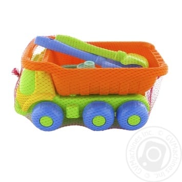 Polesie Jung Dump Truck + Shovel, Rakes, Boat Toy Set - buy, prices for MegaMarket - photo 1