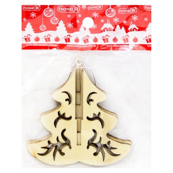 Christmas Tree Wooden Pendant 10x8.5cm - buy, prices for - photo 1