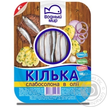 Vodnyi mir light-salted in oil fish sprat 180g - buy, prices for MegaMarket - photo 1