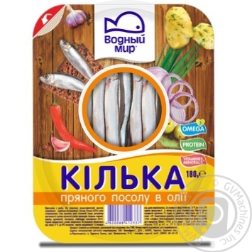 Килька Водный мир пряного посола в масле 180г купить, цены на МегаМаркет - фото 1