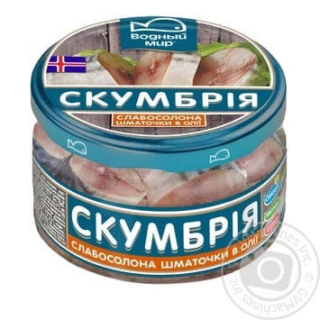 Vodnyi Mir Salt Mackerel in Oil 210g - buy, prices for MegaMarket - photo 1