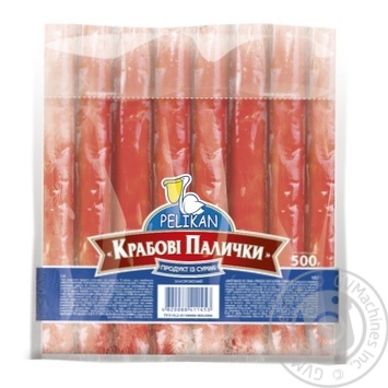 Pelikan Frozen Crab Sticks 500g - buy, prices for MegaMarket - photo 1