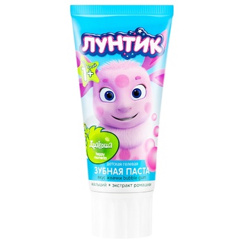 Happy Moments Drakosha Bubble-gum Toothpaste for Children 60ml - buy, prices for Auchan - photo 1