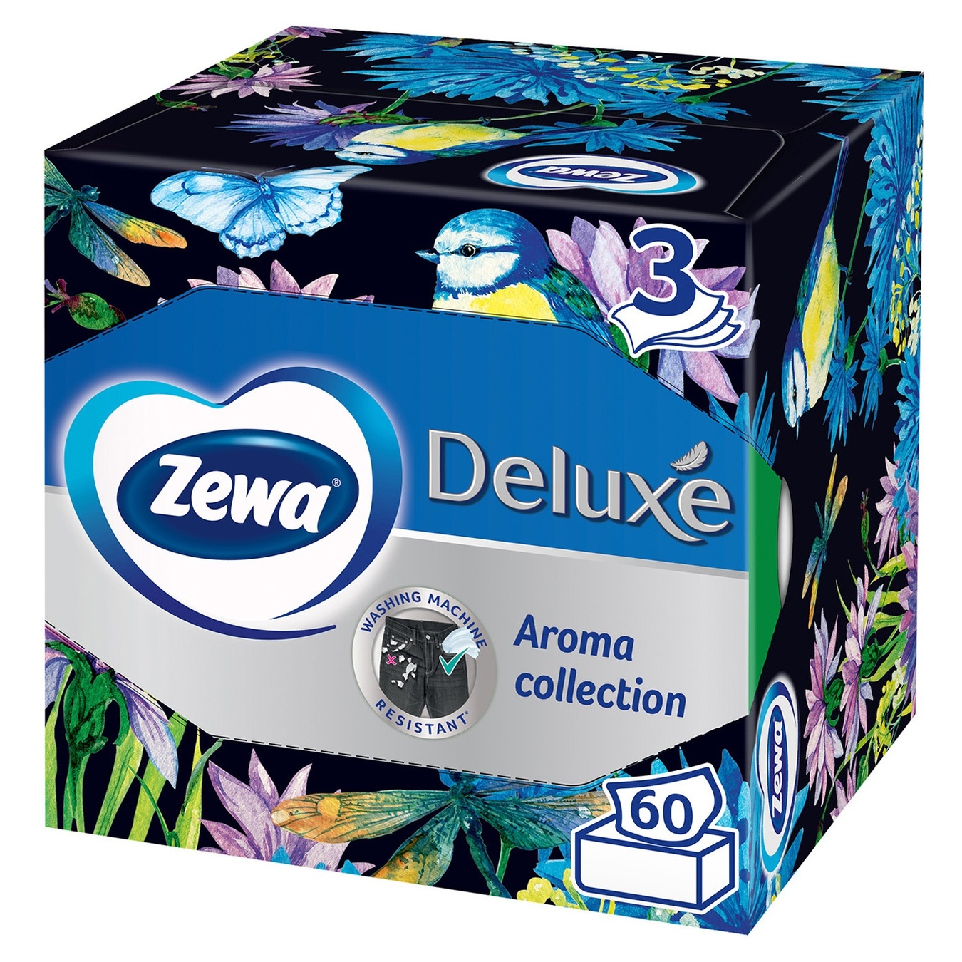 

Салфетки бумажные Zewa Deluxe с ароматом трехслойные 60шт