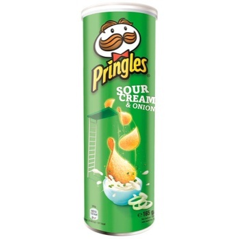 Чипсы Pringles картофельные со вкусом сметаны и лука 165г - купить, цены на Auchan - фото 1