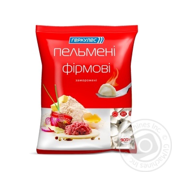 Meat dumplings Hercules Brand 900g polyethylene packaging Ukraine - buy, prices for NOVUS - photo 1