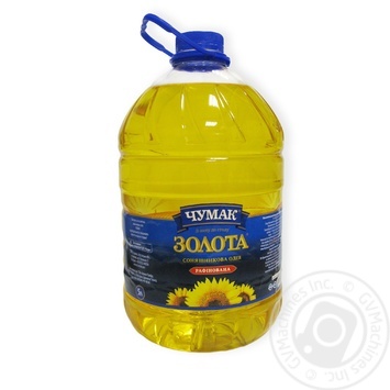 Масло Чумак Золотое подсолнечное рафинированное 5л купить, цены на МегаМаркет - фото 1