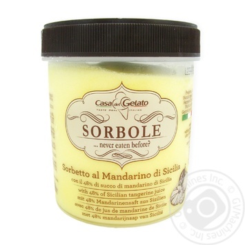 Casa del Gelato Sicilian Tangerine Sorbet 300g - buy, prices for - photo 1
