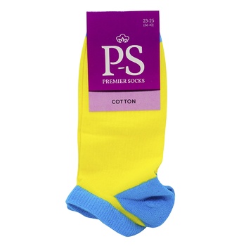 Premier Socks Blue Yellow Patriotic Women's Short Socks р.23-25 - buy, prices for NOVUS - photo 3