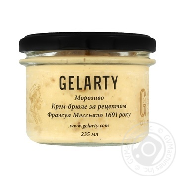 ice-cream gelarty cream brulee 235ml glass jar - buy, prices for - photo 1