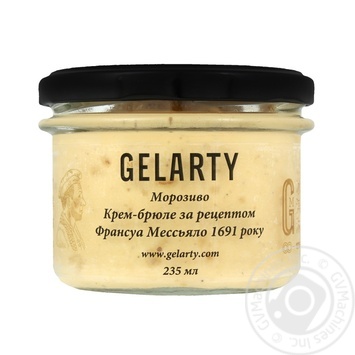 Ice-cream Gelarty cream brulee 235ml glass jar - buy, prices for NOVUS - photo 1