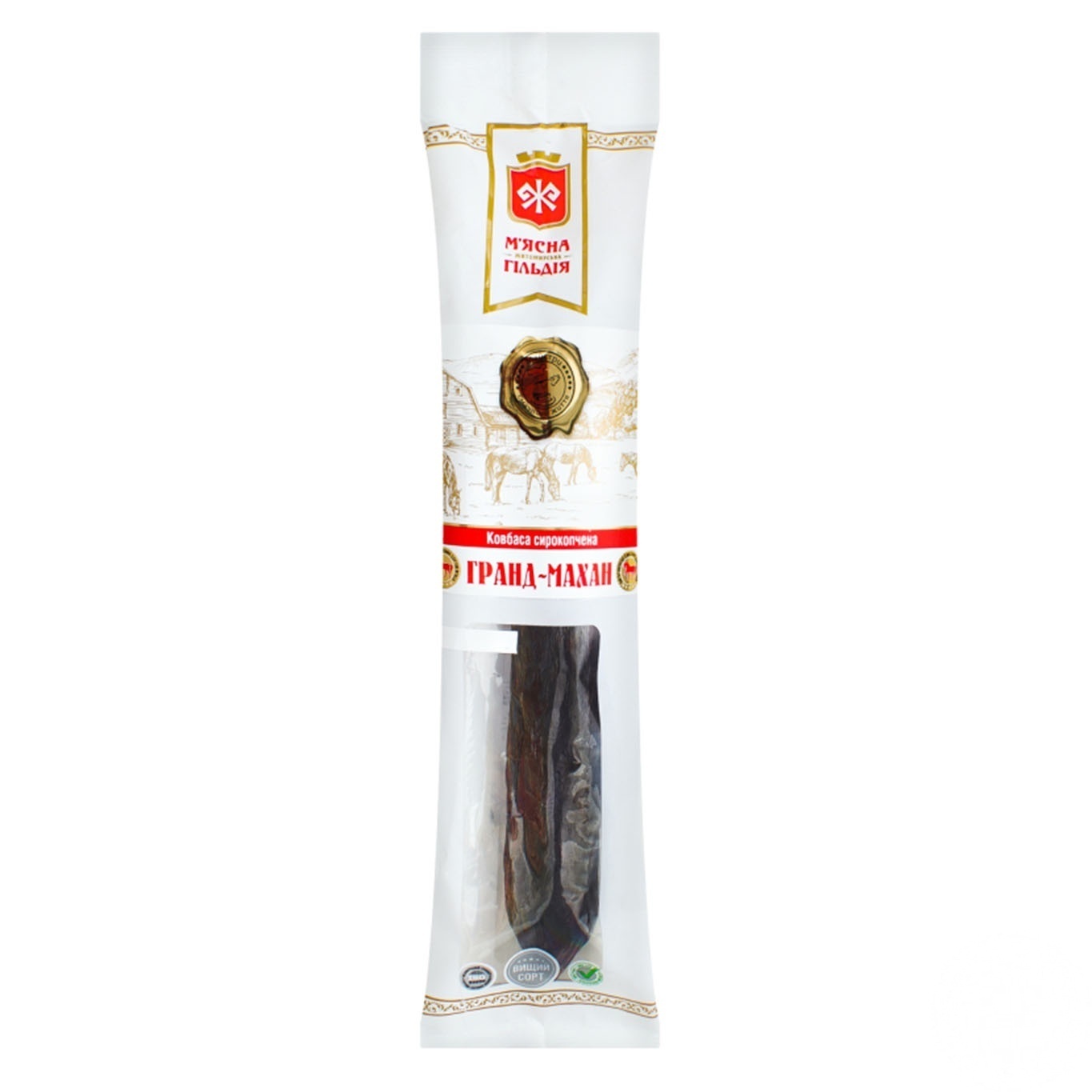 

Колбаса Мясная Гильдия Гранд-махан сырокопченая в/с 280г