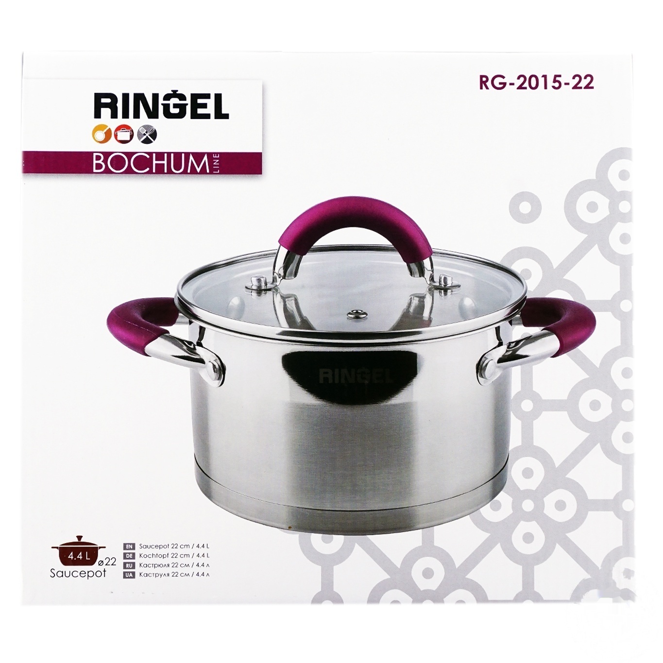 

Кастрюля Ringel Bochum с крышкой 4,4л 22см