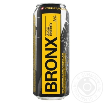 Напиток энергетический Bronx слабоалкогольный ж/б 8% 0,5л