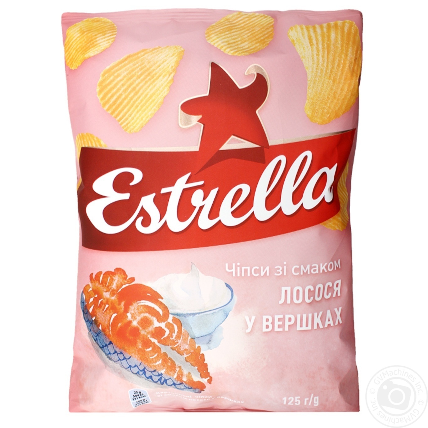 

Чипсы Estrella со вкусом лосося в сливках 125г