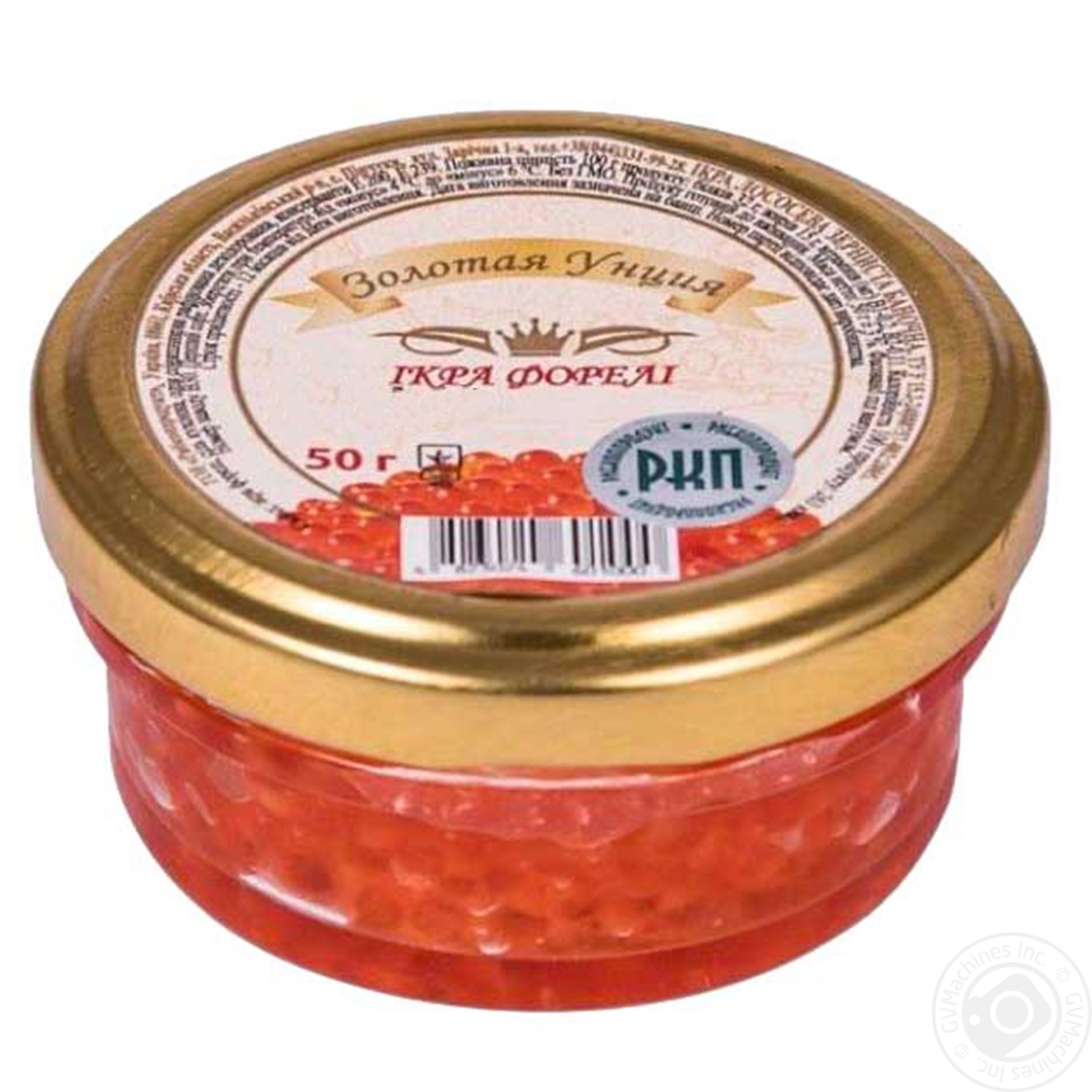 

Икра форели Золотая унция зернистая красная 50г