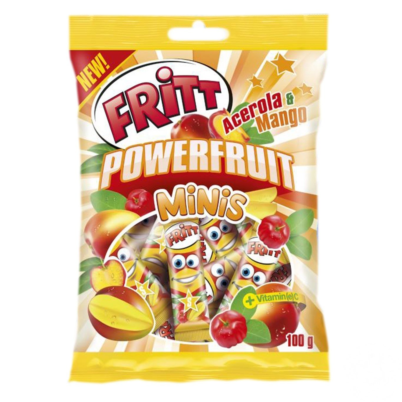 

Конфеты жевательные Fritt мини манго 100г