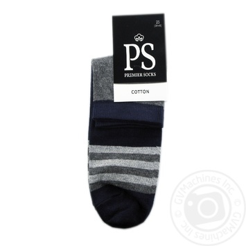 Шкарпетки Premier Socks чоловічі сіро-сині 25р - купити, ціни на NOVUS - фото 1