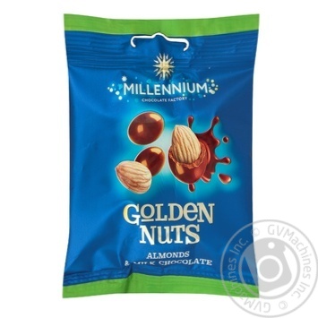 Драже Millenium Golden Nuts  Мигдаль у молочному шоколаді 100г - купить, цены на NOVUS - фото 1