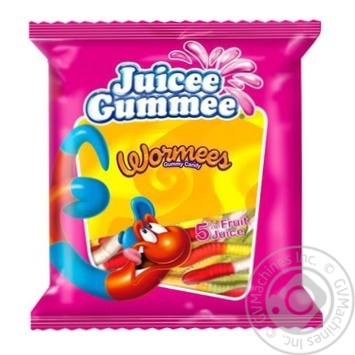 Juicee Gummee Wormees Gummy Candy 80g - buy, prices for Auchan - photo 1