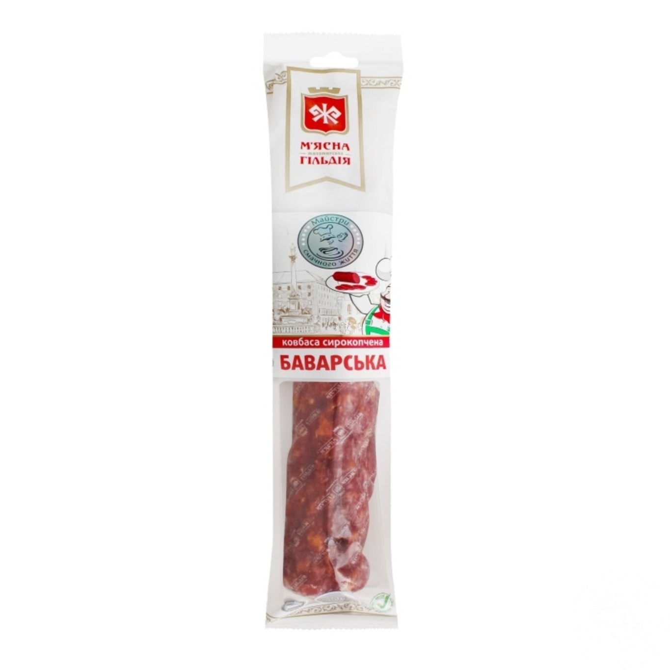 

Колбаса Мясная Гильдия Баварская сырокопченая в/с 320г