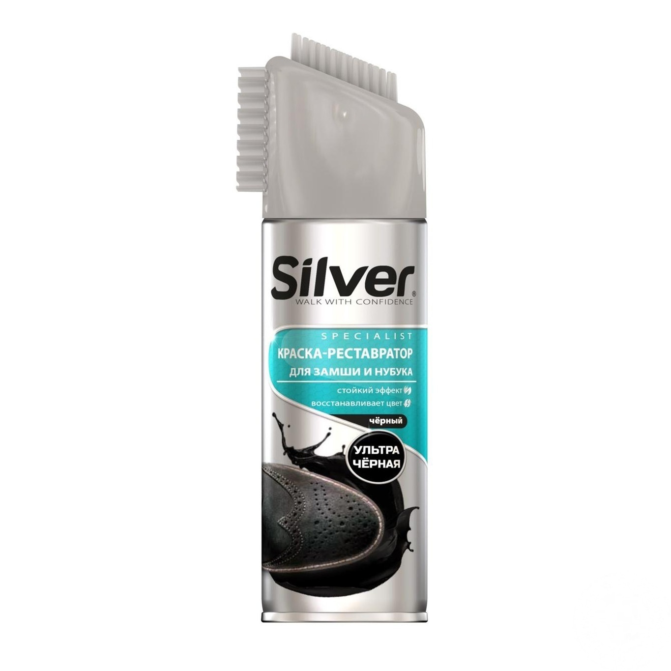 

Краска-реставратор для нубука и замши Silver черная 250мл