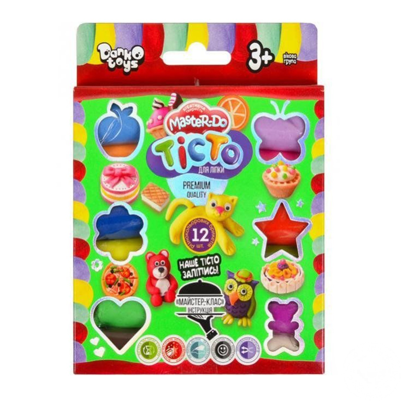 

Тесто для лепки Danko Toys 12 цветов