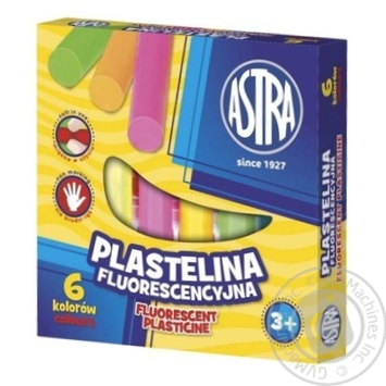 Astra Fluorescent Plasticine 6 Colors - buy, prices for ULTRAMARKET - photo 1