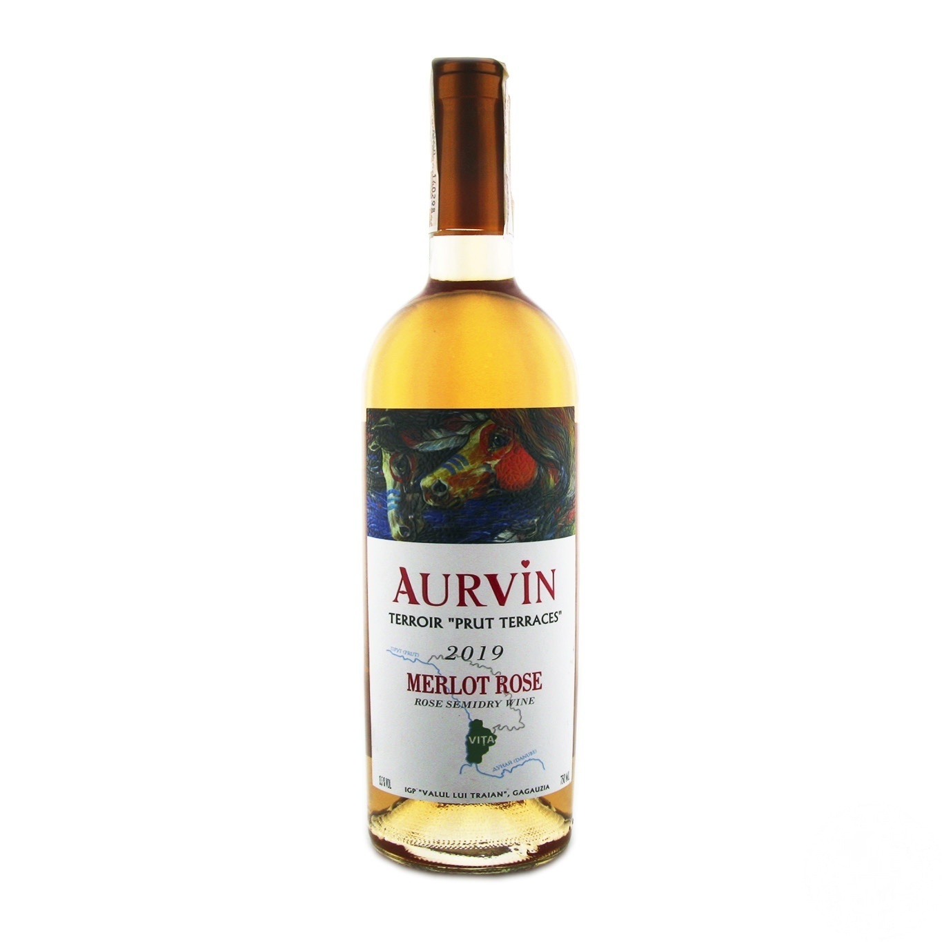 

Вино Aurvin Merlot Rose Terroir Prut Terraces розовое полусухое 13,5% 0,75л