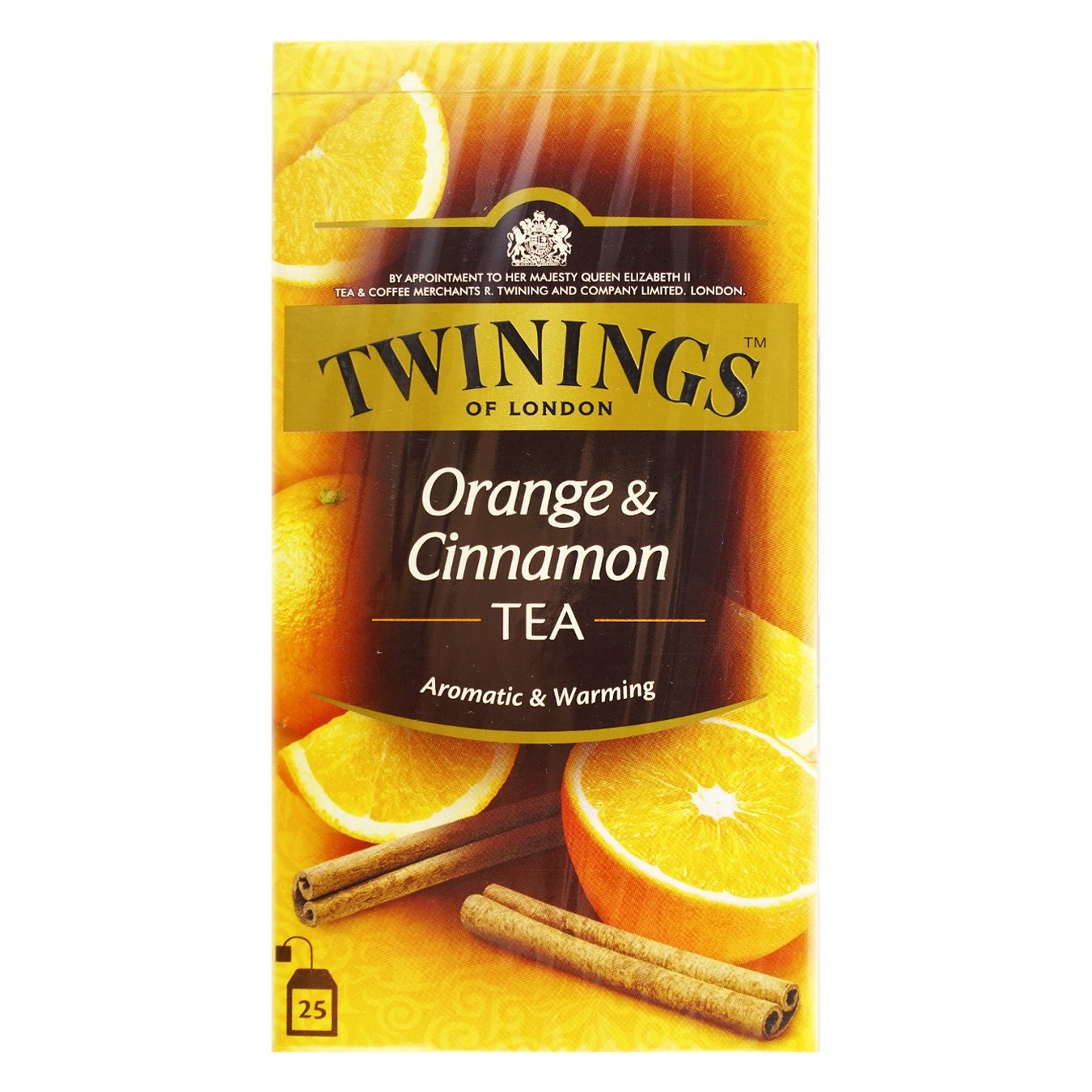

Чай черный Twinings of London со вкусом апельсина и корицы 25шт 2г