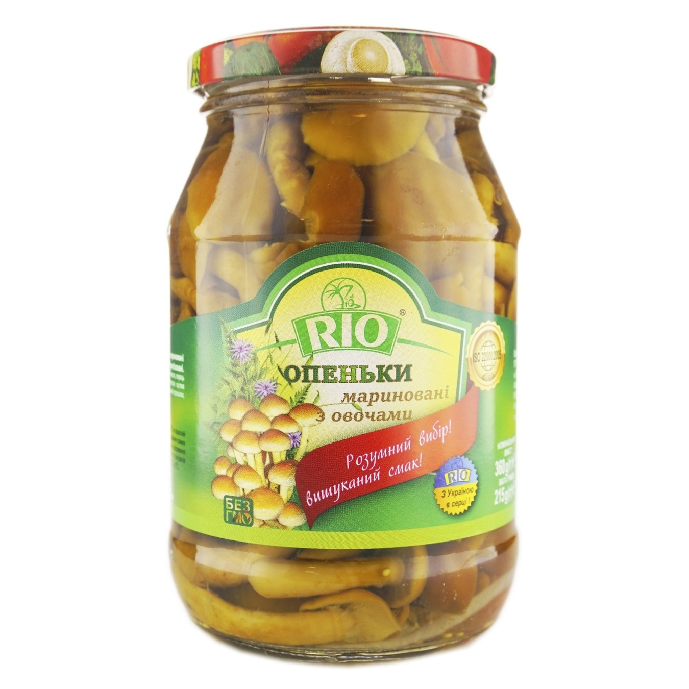 

Опята Rio маринованные с овощами 360г