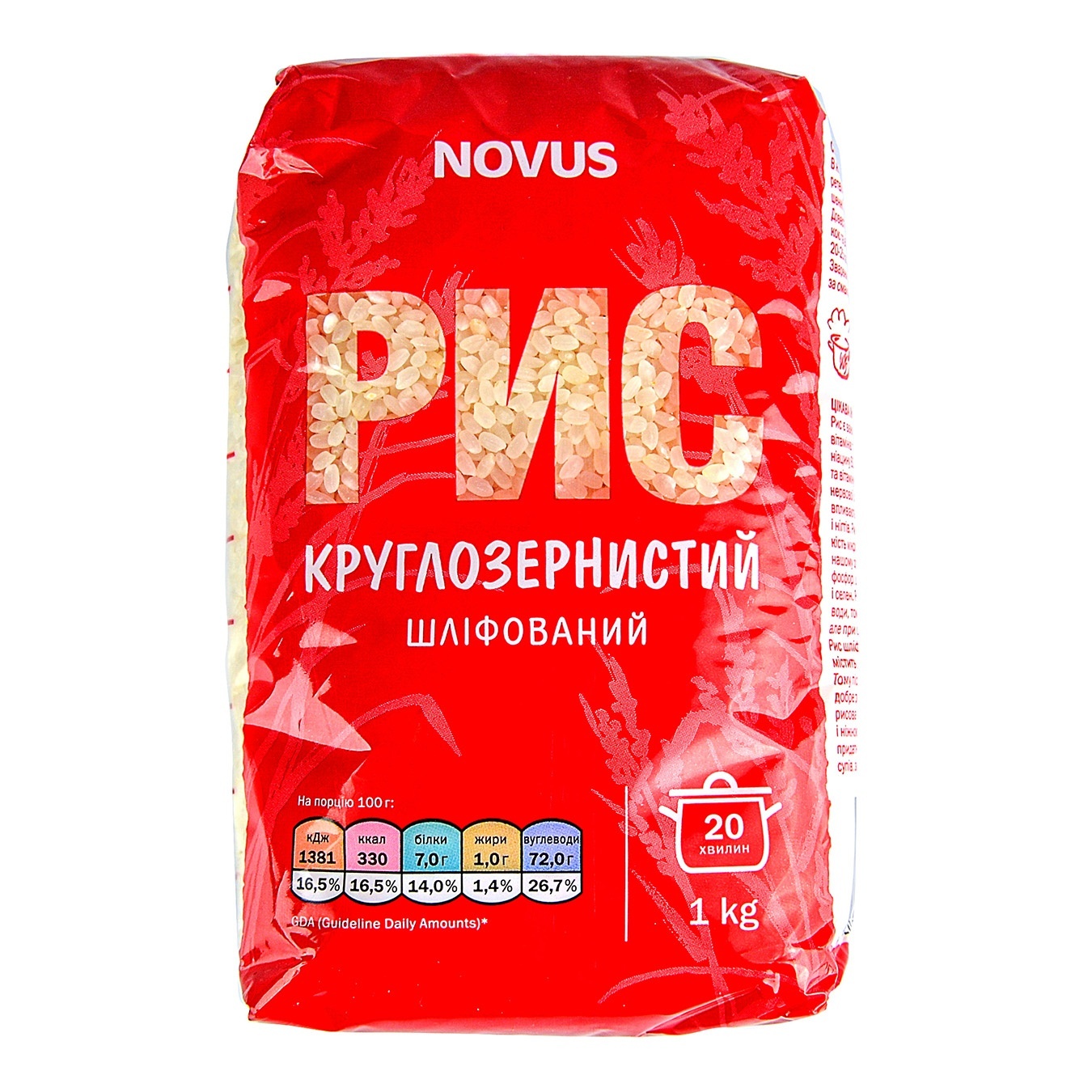 

Рис Novus круглозерный шлифованный 1кг