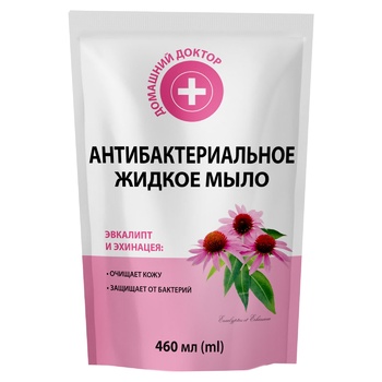 Мило рідке Домашний доктор антибактеріальне з евкаліптом та ехінацеєю 460мл - купити, ціни на ULTRAMARKET - фото 1