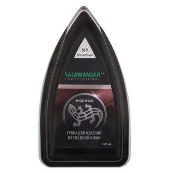 Salamander Professional Shoe Shine For Smooth Skin Without Color Sponge 20ml - buy, prices for Vostorg - photo 1