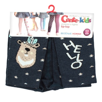 Колготи дитячі Conte Kids Tip-Top веселі ніжки 478 темно-синій розмір 104-110 - купити, ціни на КОСМОС - фото 1