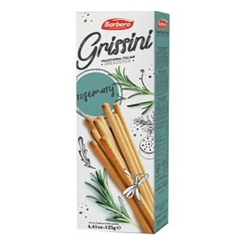 Barbero Grissini Bread Sticks with Rosemary 125g - buy, prices for NOVUS - photo 1