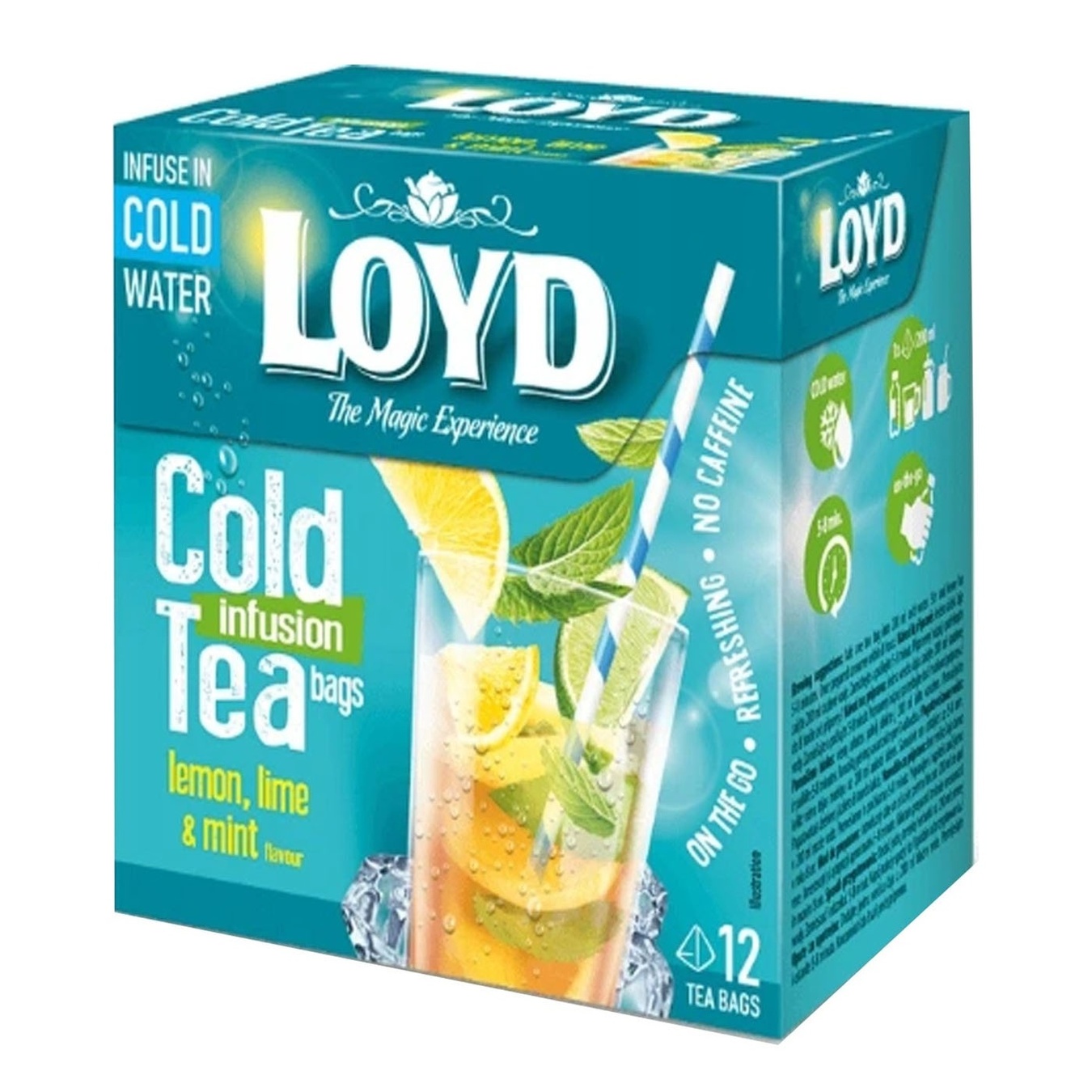 

Чай зеленый Loyd Cold Infusion лимон, лайм и мята 20шт 1,5г