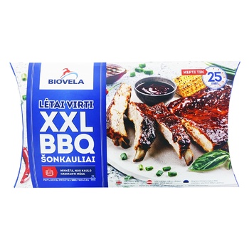 Реберця свинячі Biovela Slow cook FIX охолоджені в/у 900г