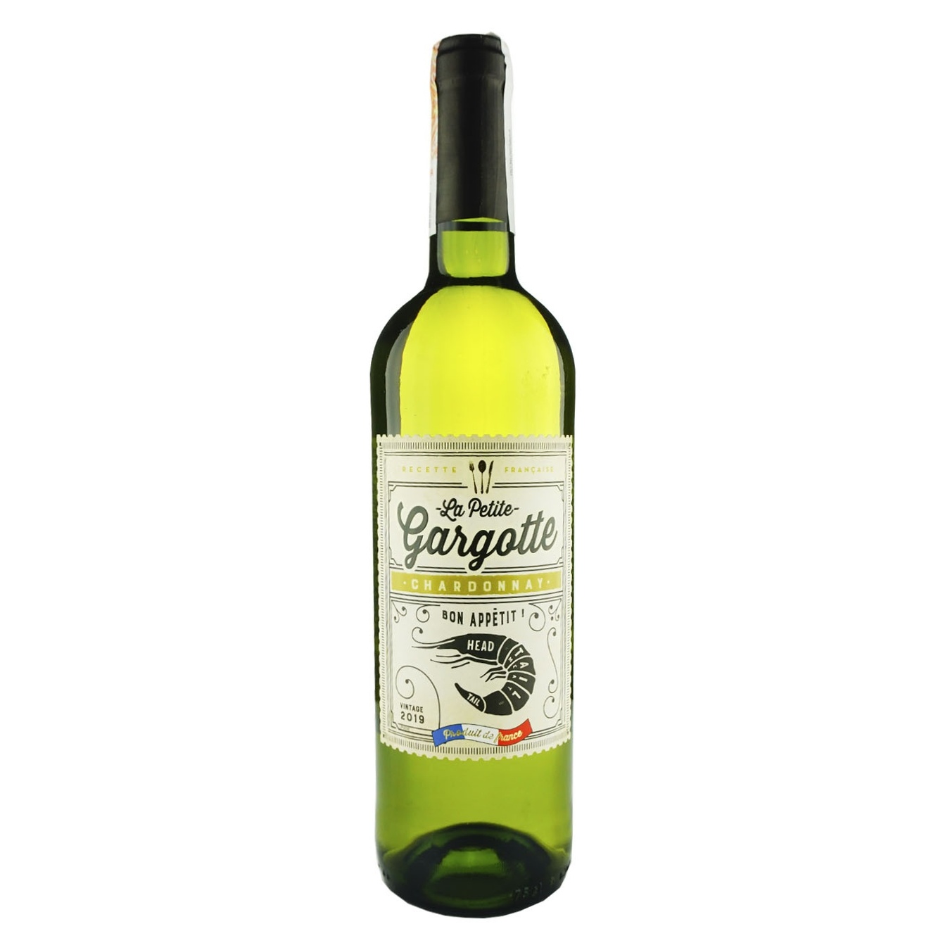 

Вино Gargotte Chardonnay Pays d'Oc белое сухое 13% 0,75л