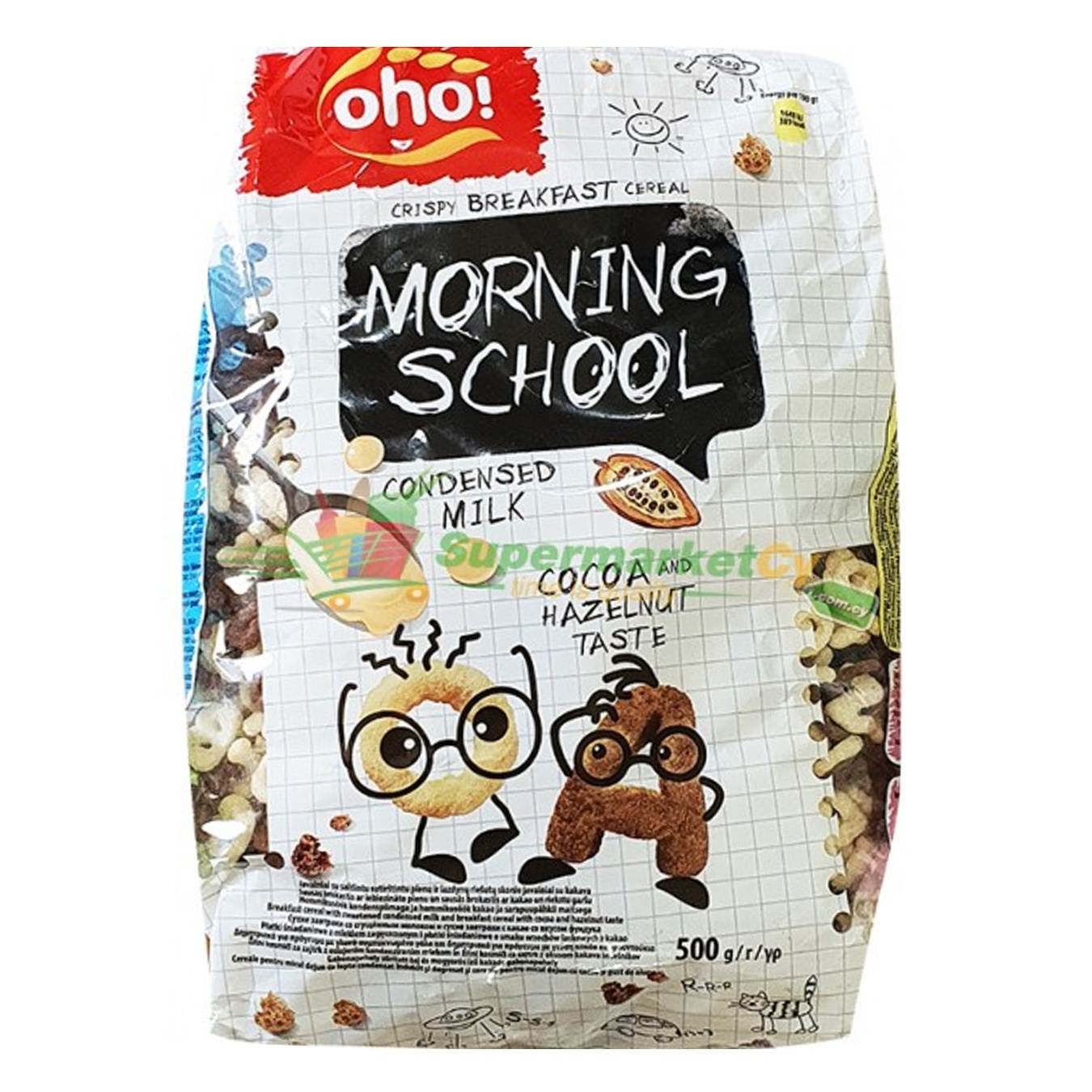 

Завтрак сухой Oho Morning School со сгущенным молоком, какао со вкусом фундука 500г