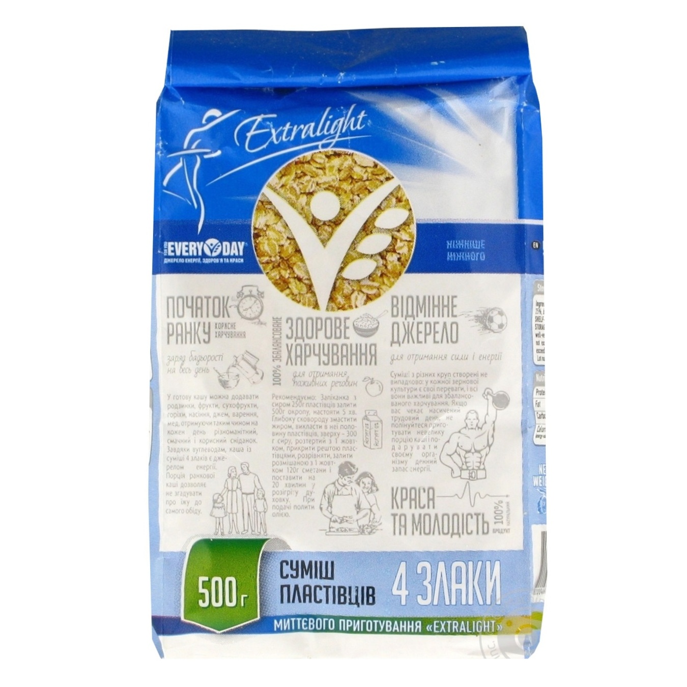 

Смесь хлопьев EveryDay ExtraLight 4 злака 500г