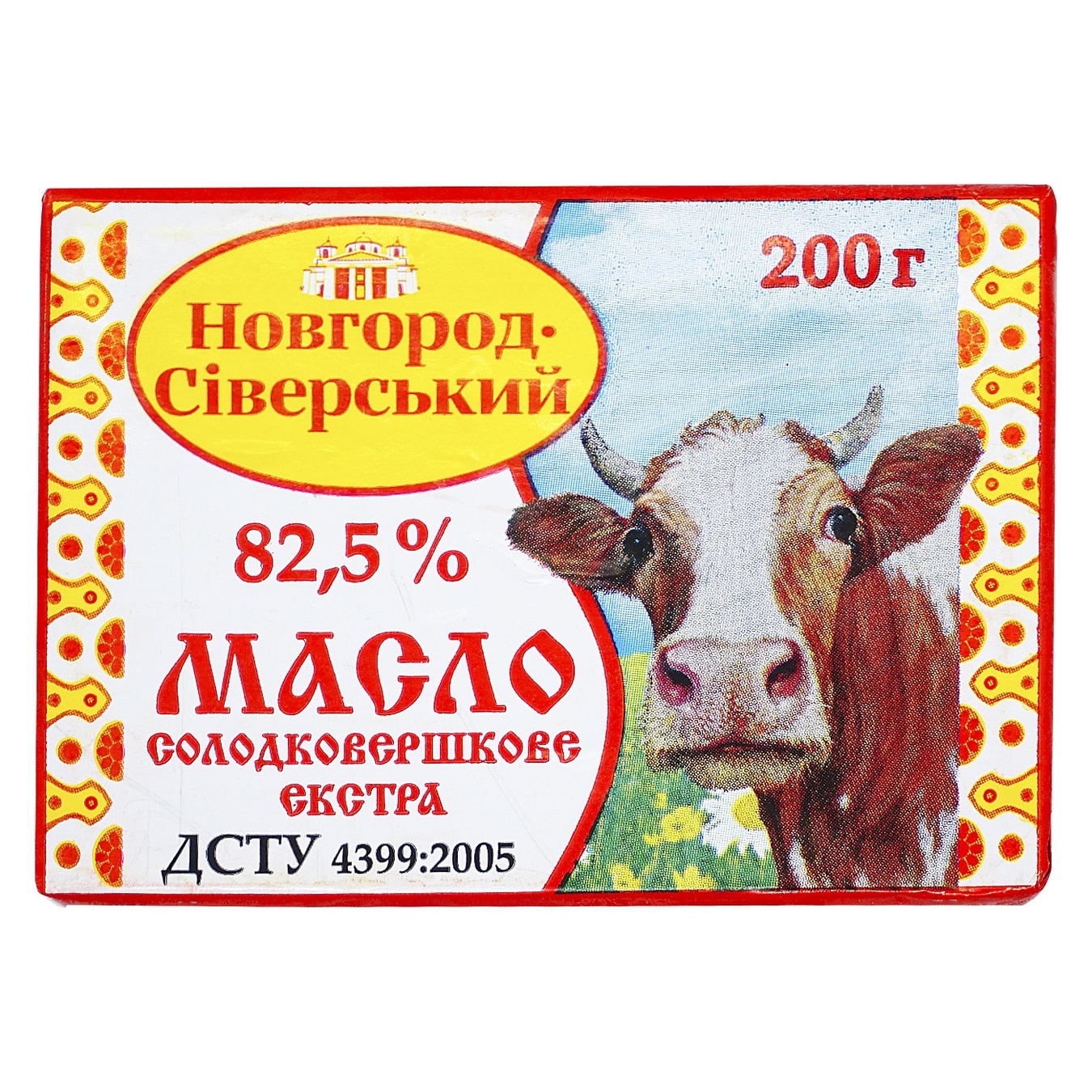 

Масло Новгород-Северский Селянское сладкосливочное 82,5% 200г