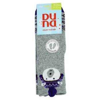 Duna 4113 Light Gray Children's Socks 14-16s - buy, prices for Supermarket "Kharkiv" - photo 1